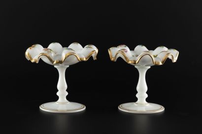 Pair of opaline baguiers.
- Clichy (attributed...