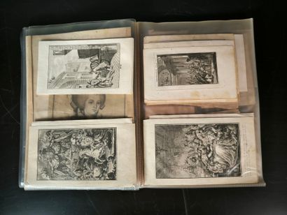Classeur de 90 estampes environ, XVIIIème...