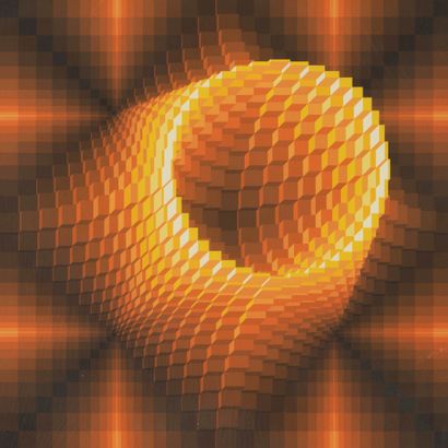 Yvaral (1934 - 2002)
Orange cubic structure
Silkscreen...