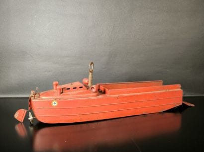 JRD. Landing craft in red painted sheet metal....