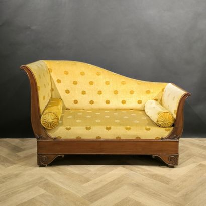 Carved mahogany and mahogany veneer system...