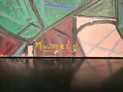 . A. MOUTT AND (?). Untitled. Oil on canvas,...