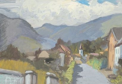 Jean PERSON (1910-2002). Pue d'un village....