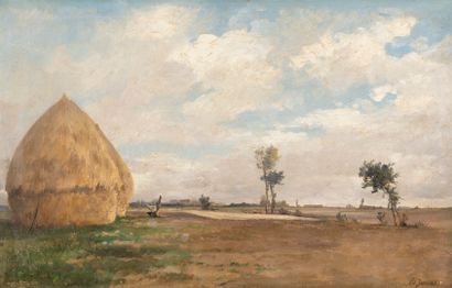 Édouard Étienne JOUAS (XIX-XX)
Meule de paille
Huile...