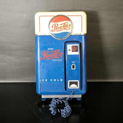 Pepsi-Cola. Wall or table phone in blue and...