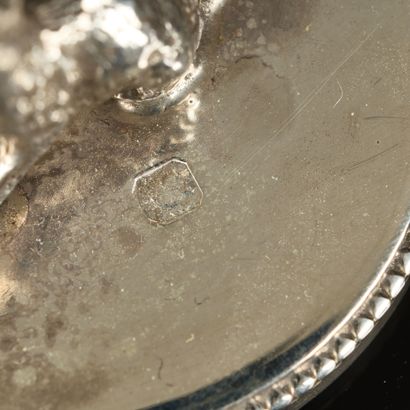 Silver milk tooth box, decorated with a frieze...