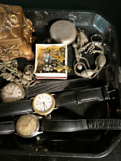 Set of costume jewelry and watches, some...