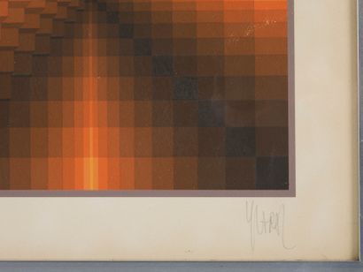 Yvaral (1934 - 2002)
Orange cubic structure
Silkscreen...