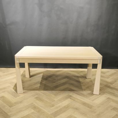 Large rectangular dining table with two extensions....
