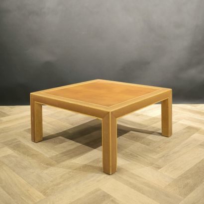 20th century work. Square coffee table in...