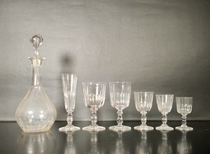 Set of crystal glasses - two models (small...