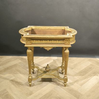 Gilded wood jardinière, Louis XVI style....
