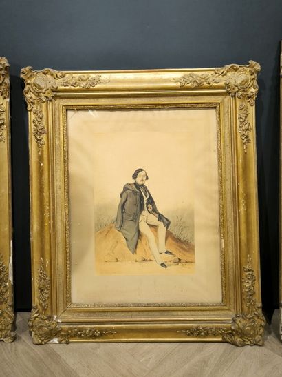Louis PELLEGRIN. Ensemble de 3 gouaches :
-...