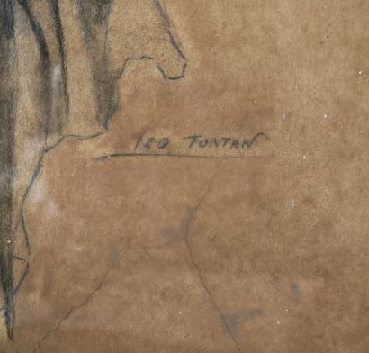 Léo FONTAN (1884-1965). Jeune fille au voile...