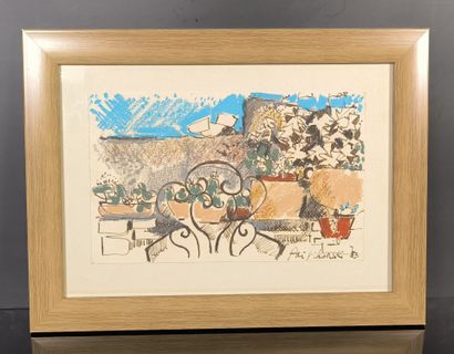 Danielle PRIJIKORSKI (1942) Vue d'un jardin,...