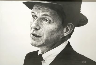 RENAR. Frank Sinatra. Mixed media on paper,...