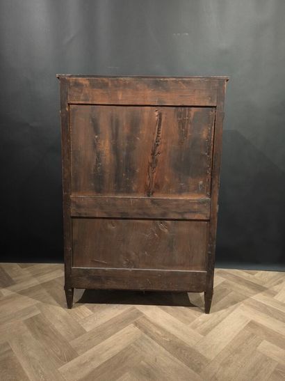 Straight desk in natural wood and veneer...