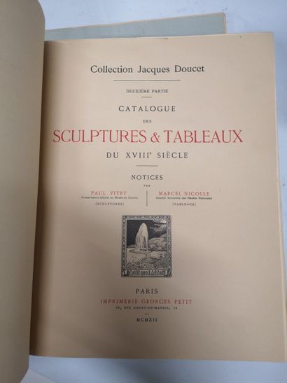 Collection Jacques Doucet sale Paris, Galerie...