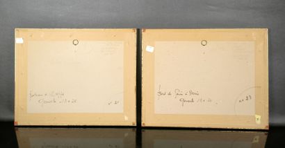 Jean VIOLLIER (1896-1985). Lot of two gouaches:...
