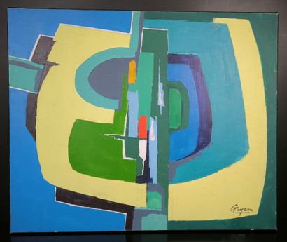 Guy LECLERC-GAYRAU (1942). Composition. Acrylic...