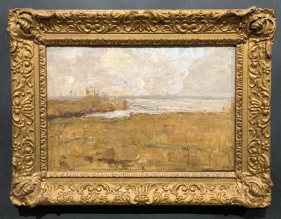 Adrianus Miolée (1879-1961). Paysage. Huile...