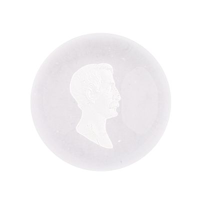 Clichy. Crystal paperweight decorated with...