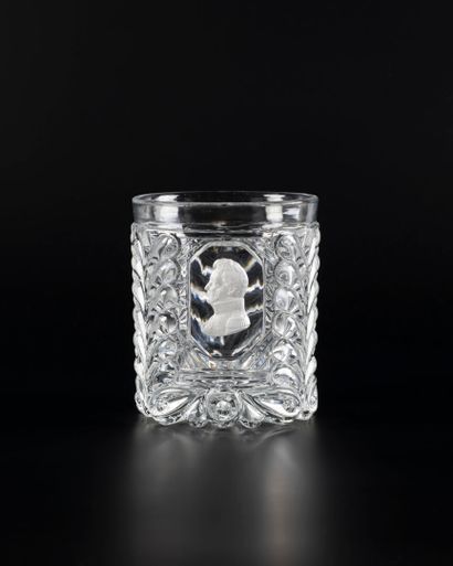 Saint-Louis. Moulded crystal goblet decorated...