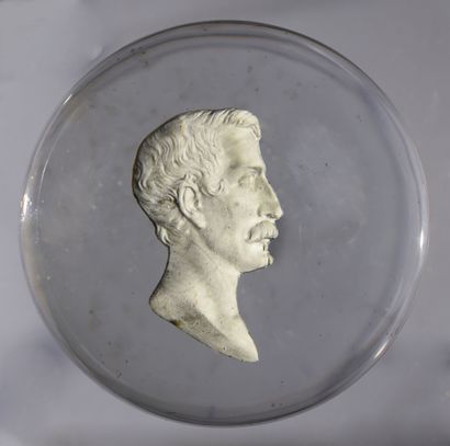 Clichy. Crystal paperweight decorated with...