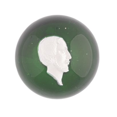 Clichy. Crystal paperweight with translucent...