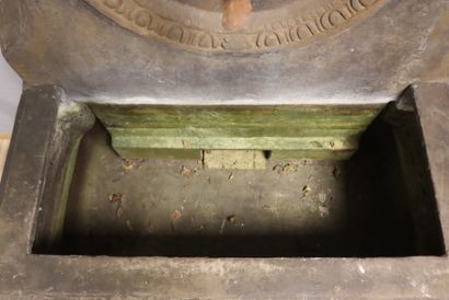Fountain in patinated sheet metal: a widely...