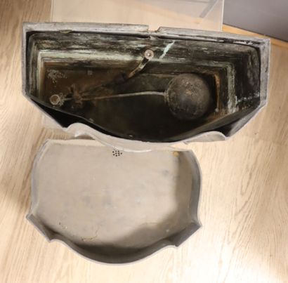 Pewter wall fountain in the style of the...