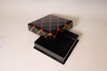MARQUISE DE SEVIGNE
Black lacquer box with...