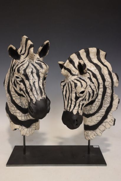 Claudie PERRIGAUD (20th century)
Two zebra...
