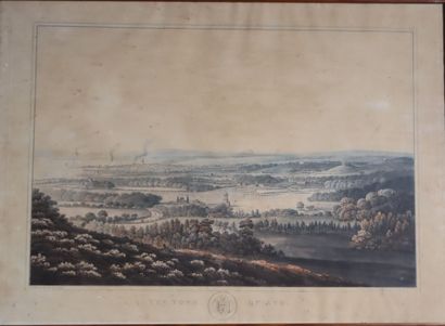 Pair of English color lithographs 
