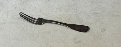 Fourchette en argent uniplat - XVIIIe
73.30...