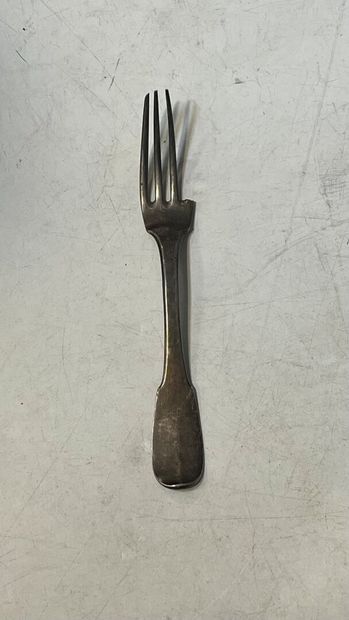 Fourchette en argent uniplat - XVIIIe
73.30...