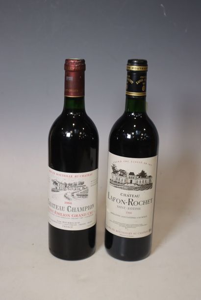 BORDEAUX WINES. Set of 2 bottles: 
- 1 bottle...