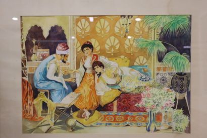 Moroccan school
 20th century
Interior scene...