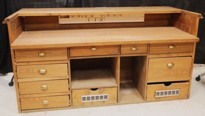 Large bar cabinet in molded pitchwood with...