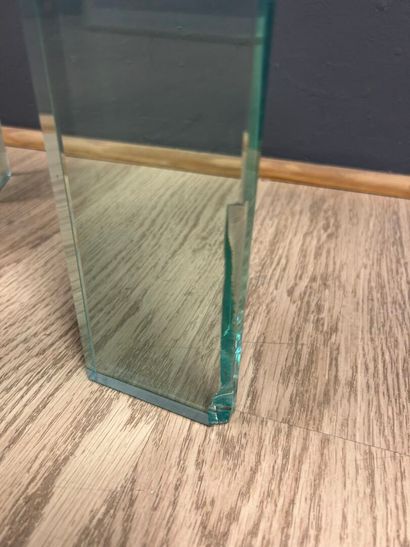 Brasero en verre et métal chromé
H. 70 x...