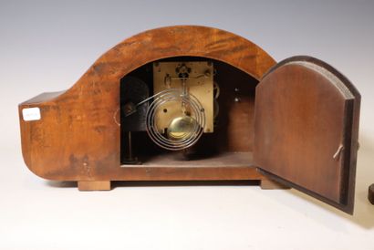 Art Deco wooden clock 
Metal dial with Arabic...