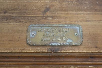 Large bar cabinet in molded pitchwood with...
