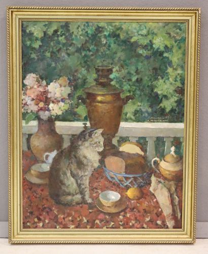 KOLYADA Sergei (1907-1996)
Cats on the Balcony
Canvas,...