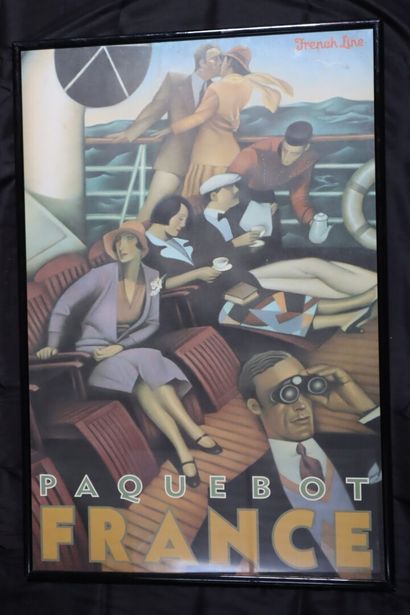 France French Line liner poster. 
black baguette...