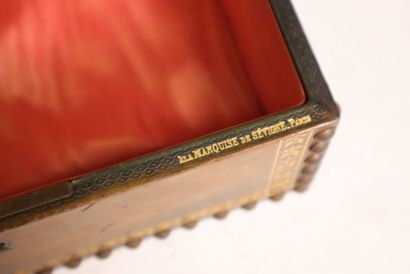Wooden case decorated with Napoleon's cipher...