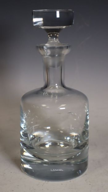 LANCEL 
Glass decanter 
H: 27 cm with st...