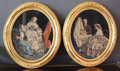 Portrait de famille
Paire de cadre fixé sous...