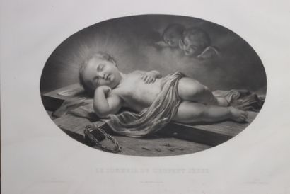 Pair of black lithographs 
after All FELD:...