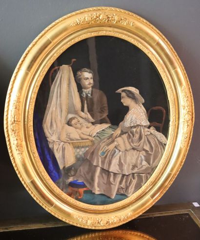 Portrait de famille
Paire de cadre fixé sous...