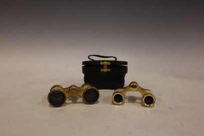 Two pairs of opera glasses in mother-of-pearl,...
